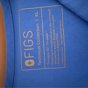 Figs Technical Collection XL Blue Scrub Top